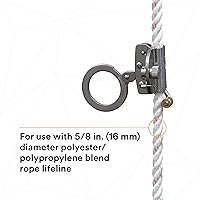 Vista 5 de 3M Protecta 5000003 - Agarradera para cuerda de poliéster y polipropileno de 5/8 pulgadas, color plateado