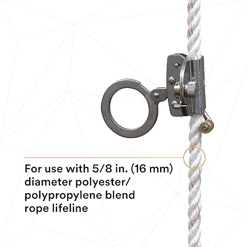 Miniatura 5 de 3M Protecta 5000003 - Agarradera para cuerda de poliéster y polipropileno de 58 pulgadas, color plateado