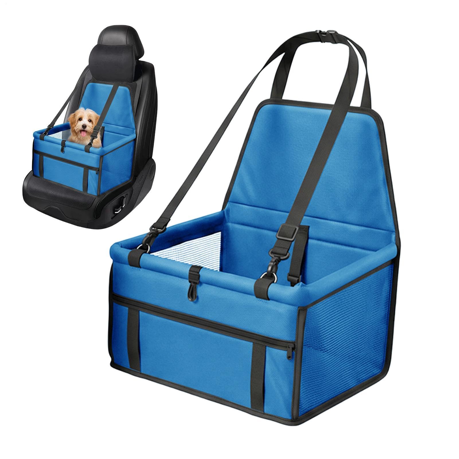 Waterproof Dog Car Seat, 41x33x25cm Dog Booster Seats With Storage Pocket