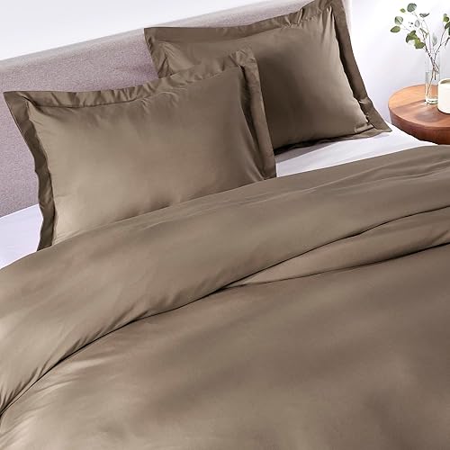 Vista 77 de PeachSkinSheets Sudores nocturnos: el original 1500TC suave Queen/Matrimonial, juego de funda nórdica marfil almendra Almendra Marfil