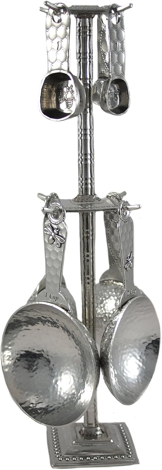 Crosby & Taylor Honeybee Pewter Measuring Cups and Spoons Super Post Set