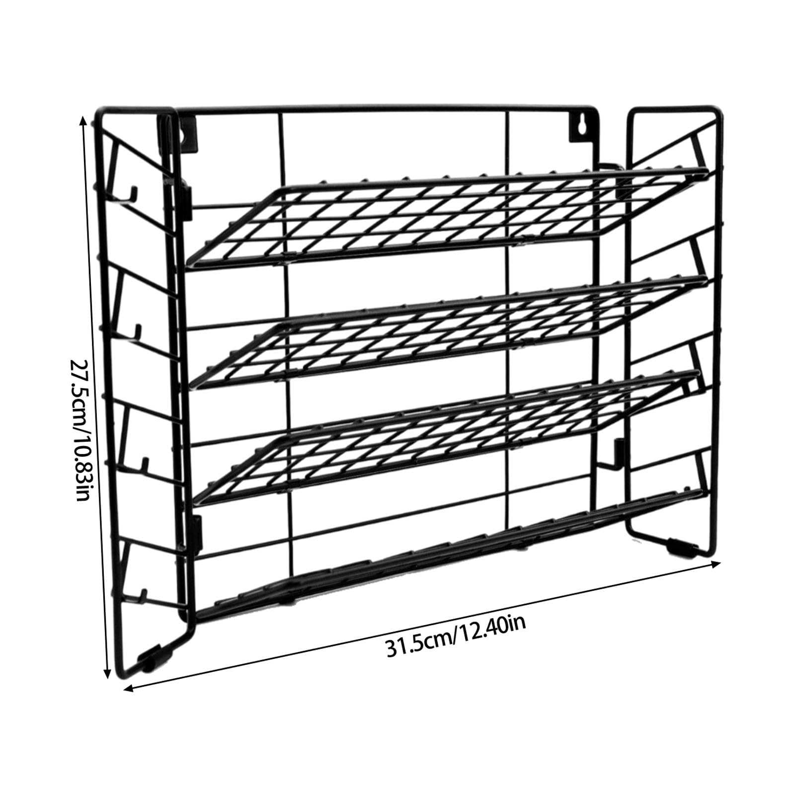 Especiero compacto y flexible de acero estructural con organización de múltiples niveles para cocinas pequeñas. No se necesitan herramientas. Planificador de botellas de especias flexible y