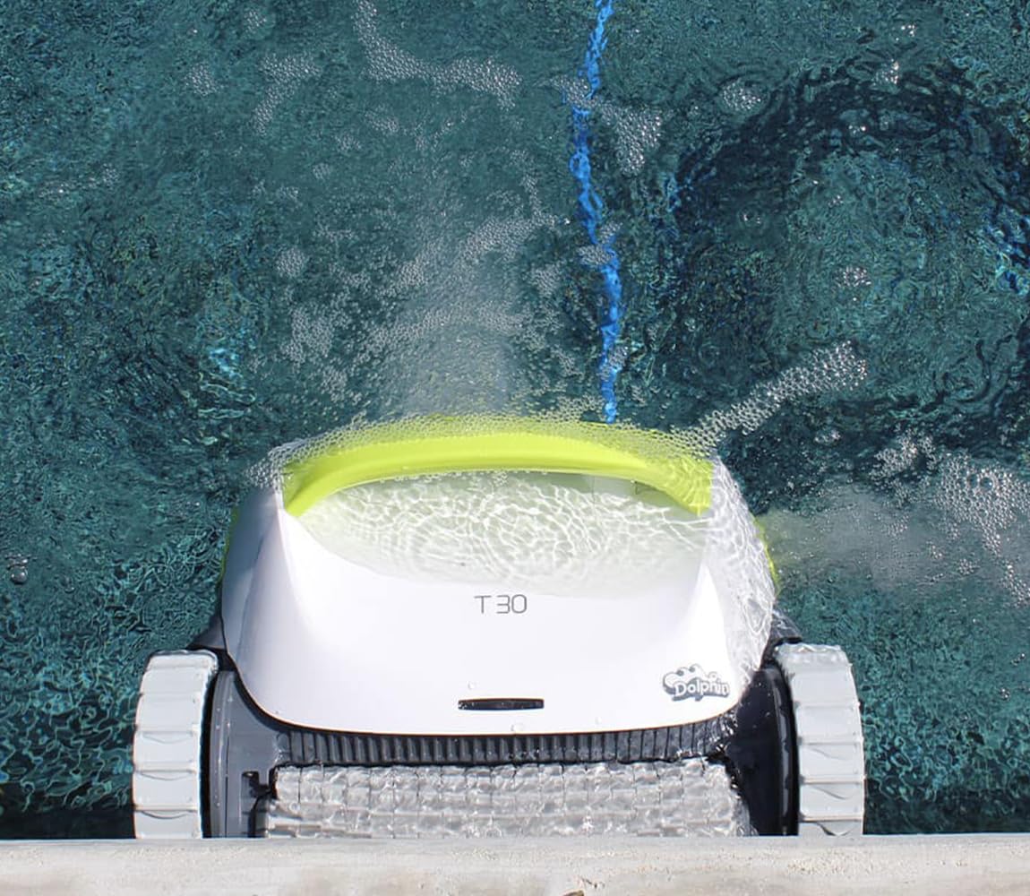 Dolphin T30 - Robot Limpiador eléctrico con Alambre para Piscina sobre Suelo hasta 12 m - Limpieza de Fondo y Paredes - Filtración Ultra Fina