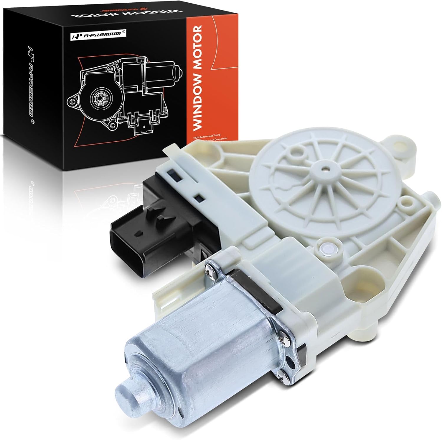 A-Premium Front Right Passenger Side Power Window Lift Motor (6-Blade Plug) Compatible with Dodge Journey 2009-2012, with Anti-Pinch Function