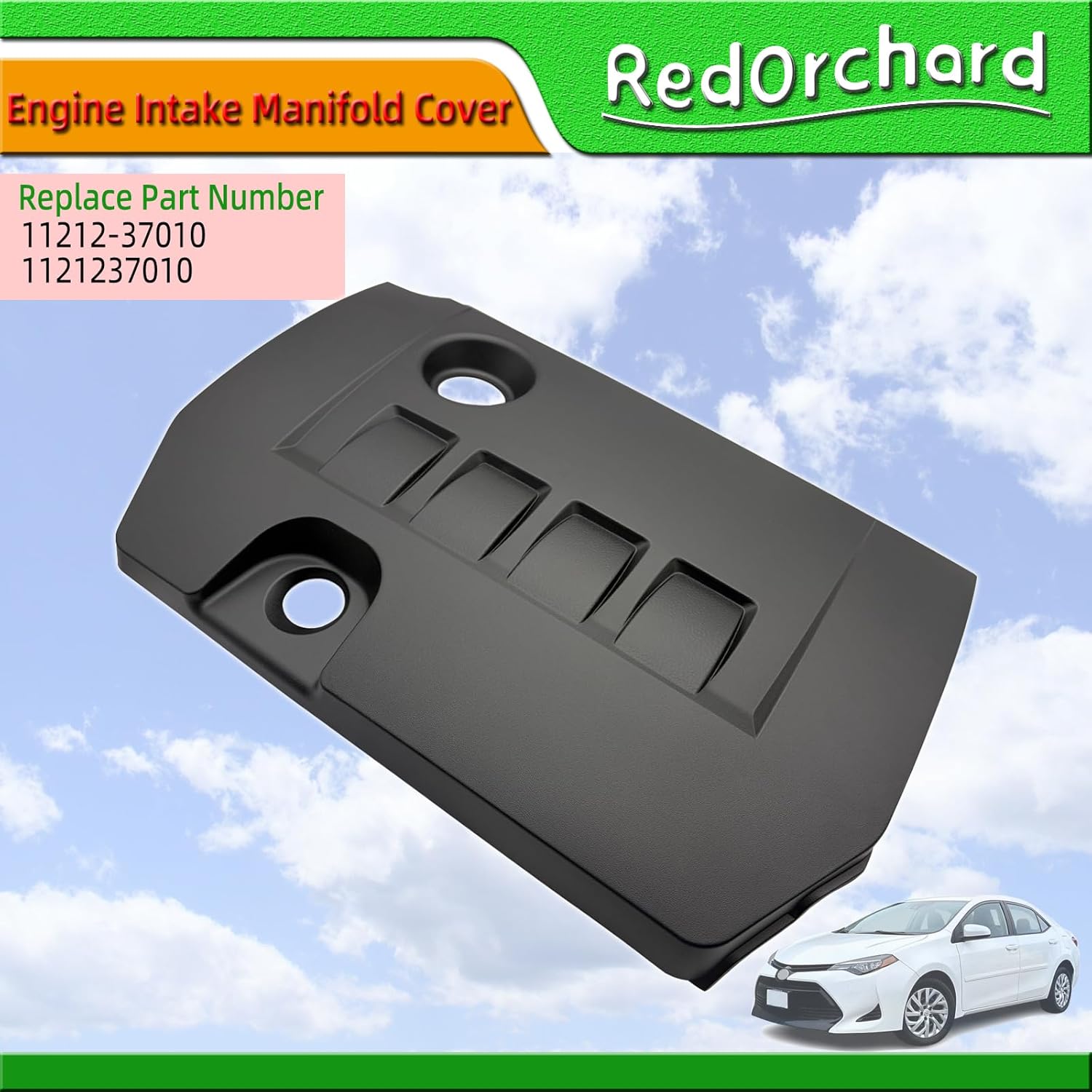 Engine Intake Manifold Cover Fit for Toyota Corolla 2009-2019 & Camry 2011-2016 for Lexus RX300 1999-2003 & RX330 2004-2006 & RX350 2007-2018 Engine Top Cylinder Head Cover Replace (Black1)