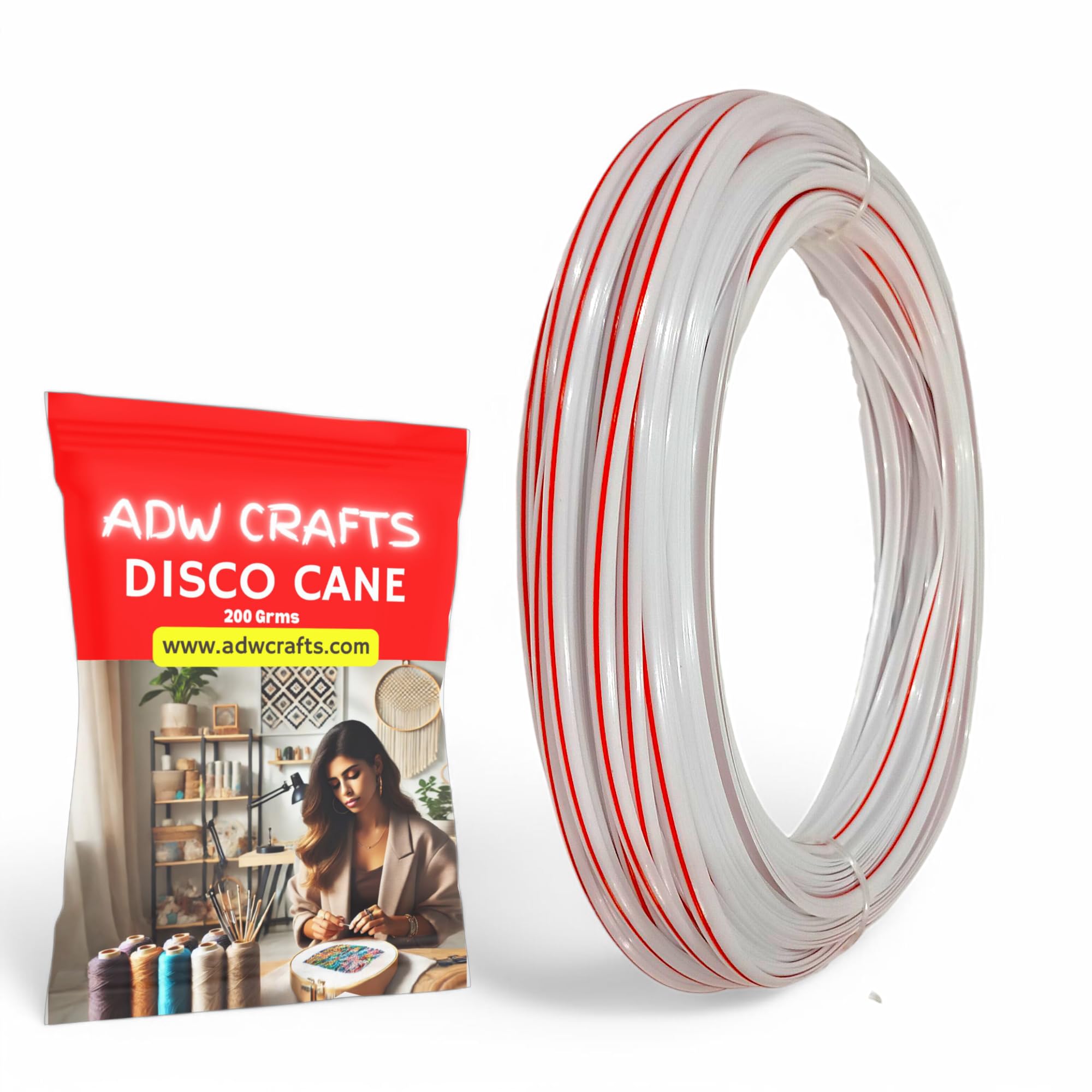 ADW CRAFT'S® Disco Plastic Wire for Basket Making | 200g | 5mm Thick | Premium Plastic Wire for Koodai, Tokri, Bag & Craft DIY Projects (1, White, 200 Grams)-image-42