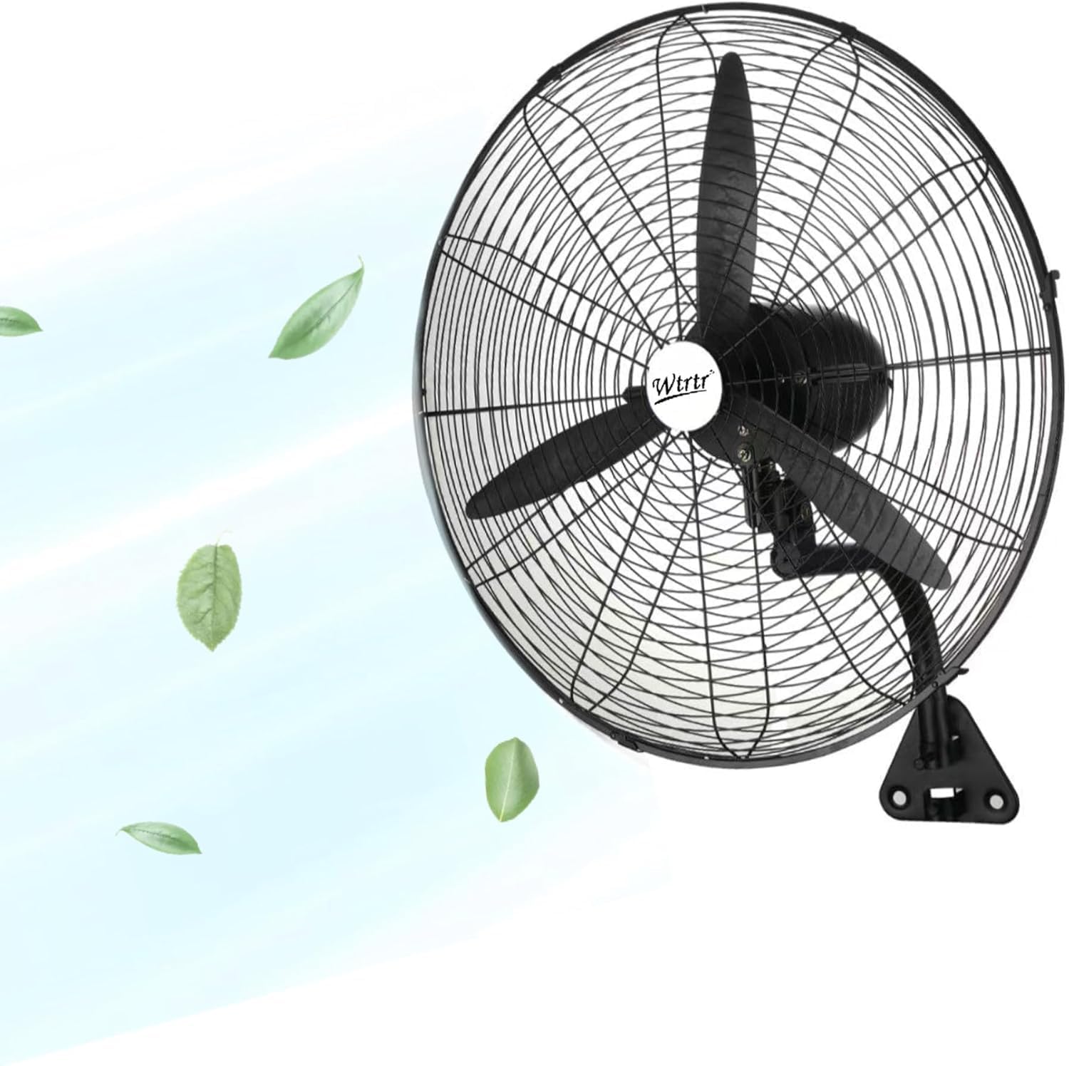 26 Inch Industrial High Power Wall-mounted Fan,Retro Wall Fan Air cooler Oscillating Exhaust Fan,for Office Commercial and Restaurant For Workshop Warehouse Factory Building WTR-W650