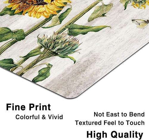 Miniatura 3 de Letrero de metal de girasoles de granja otoñal de 12 x 12 pulgadas, placa de metal retro de granja, girasoles dorados, pintura al óleo, placa