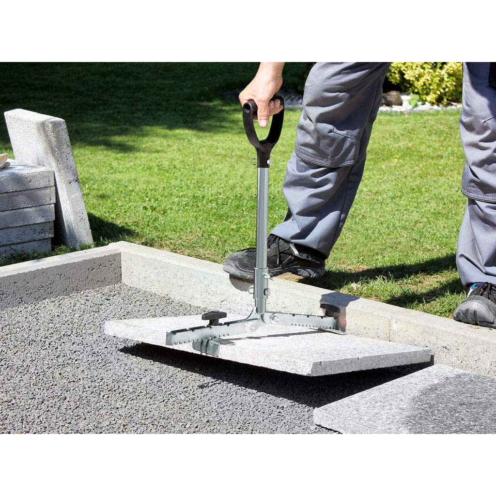 LANGFIT® Zubehör - Verlängerungs-Set 40cm für Plattenheber mit normalem Griff - Schonend für Rücken und Hüfte! Tragkraft bis 60kg - Made in Germany - MS-PH-VS400