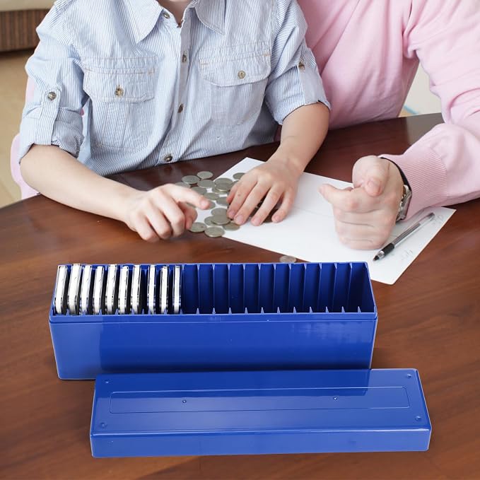 Caja plástica organizadora 6 unidades para monedas miniatura 7