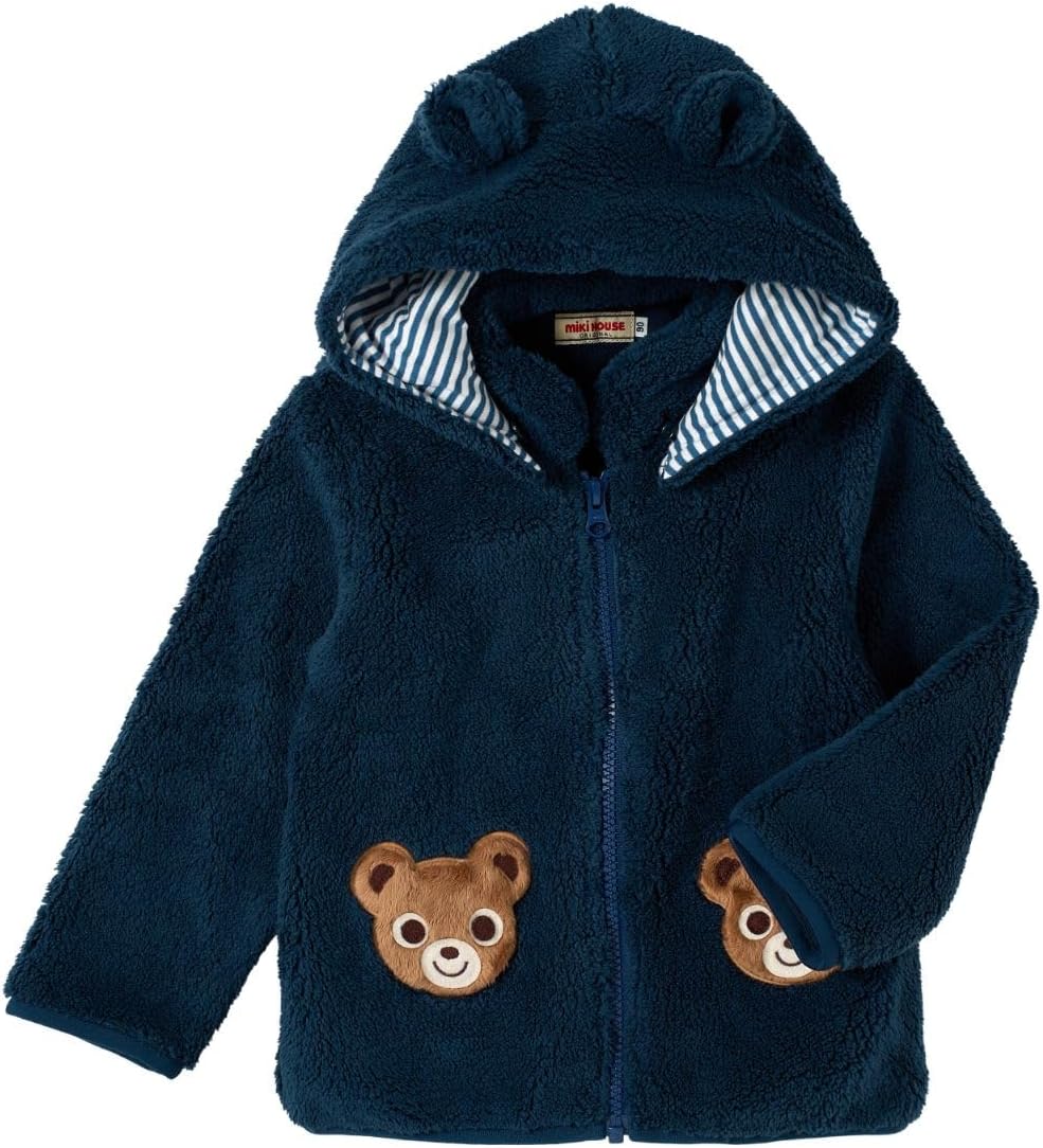 Amazon.co.jp: [ミキハウス] ボアフリースジャンパー 男の子 女の子 13