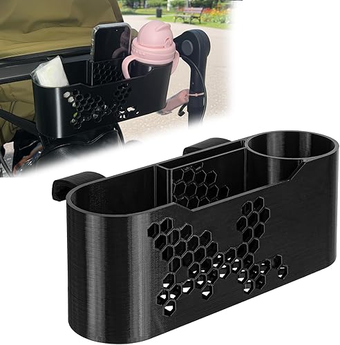 Portavasos para cochecito Thule Urban Glide 3, compartimento grande, portavasos, bolsillo para teléfono celular