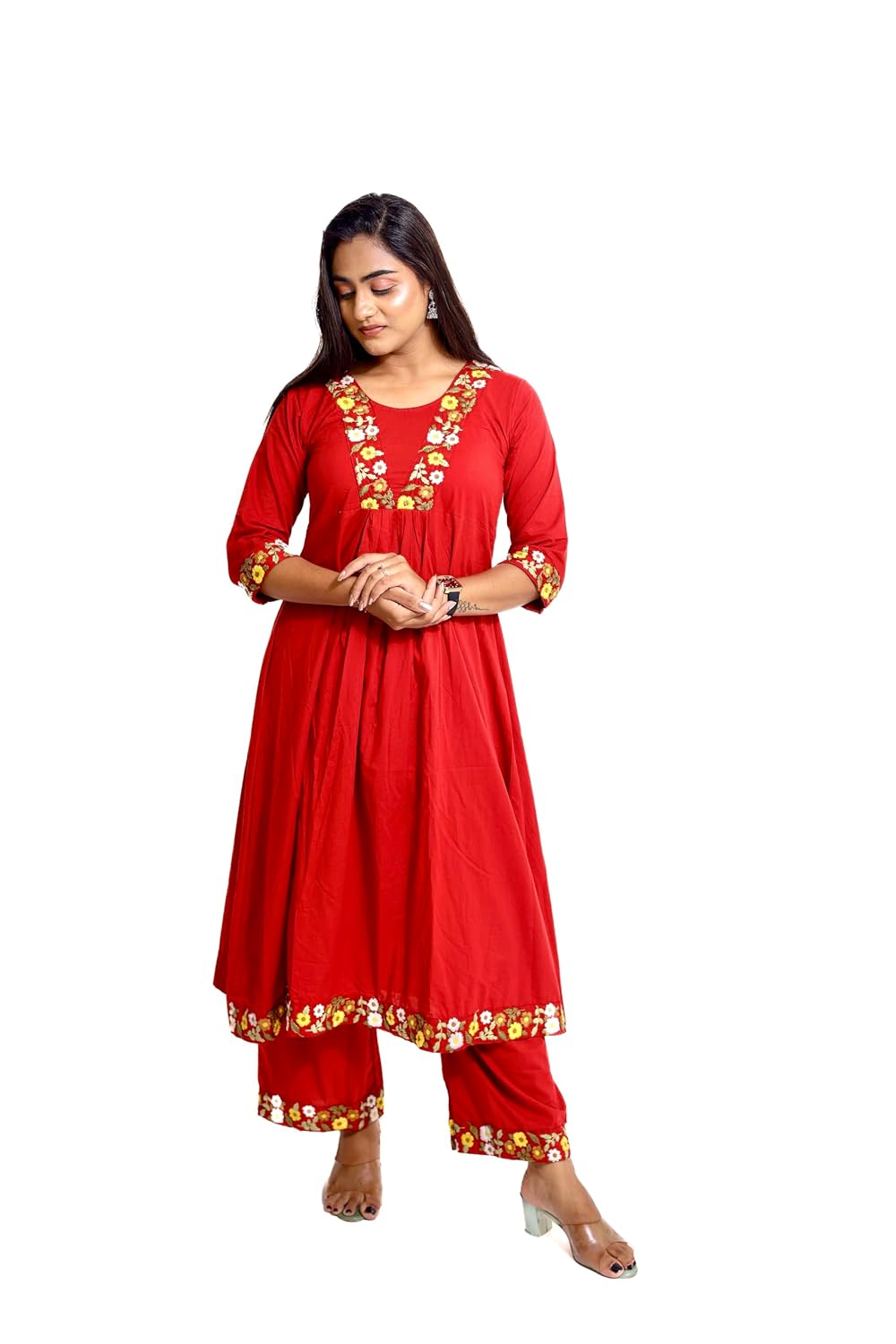 Buy Culture By कथा CoOrd Set for Women, Elegant Maroon Thread Hand