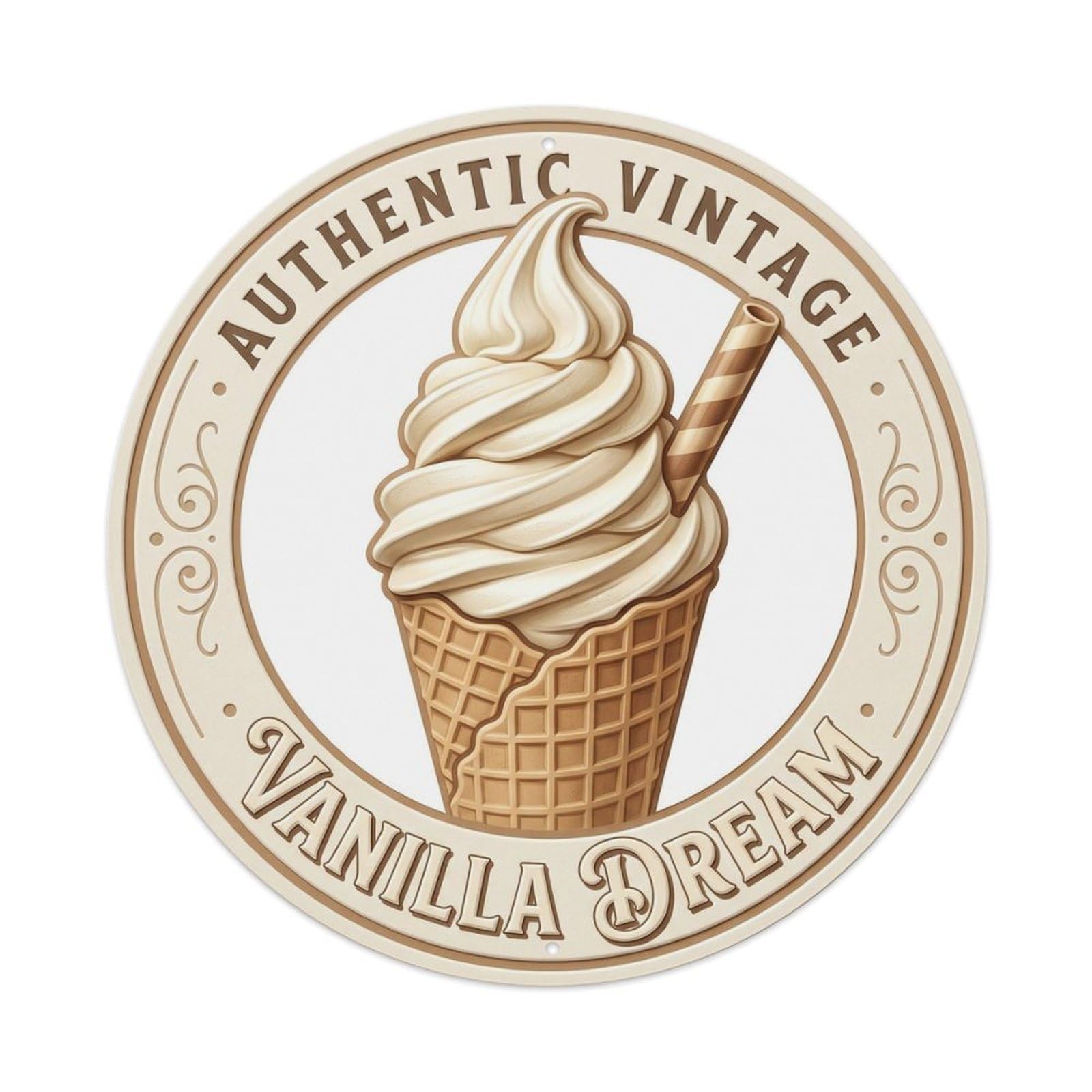 Vanilla Dream Frozen Dessert 1 Metal Tin Sign