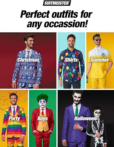 Miniatura 7 de SUITMEISTER Men's Premium Costume - Beetlejuice - Slim Fit Suit - Black and White