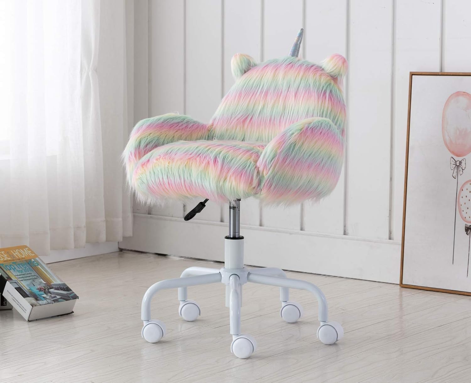 Buy Dm Furniture Cute Unicorn Kids Desk Chair With Arms
