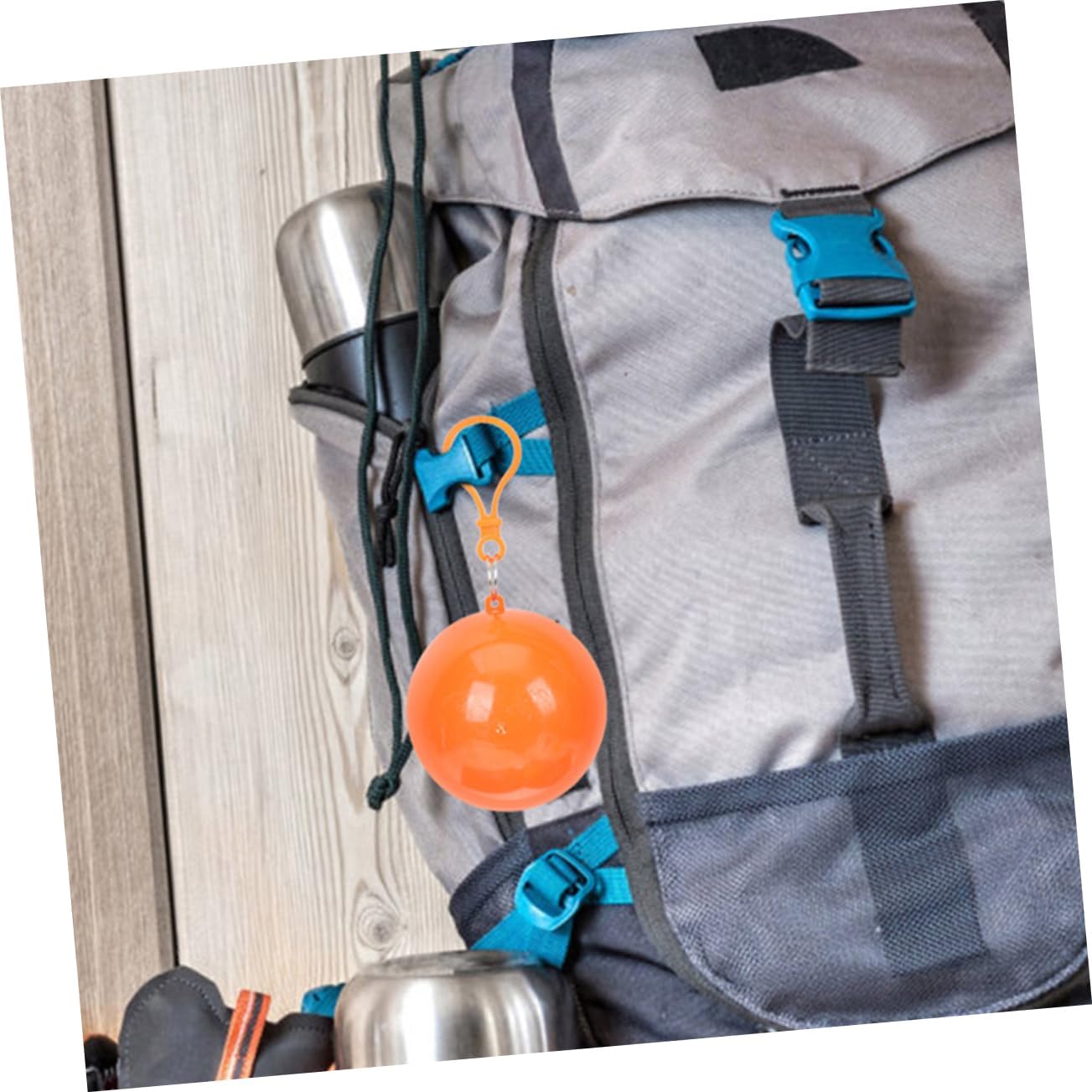 4 Pack Adult Disposable Ball Shaped Rain Poncho Portable PVC