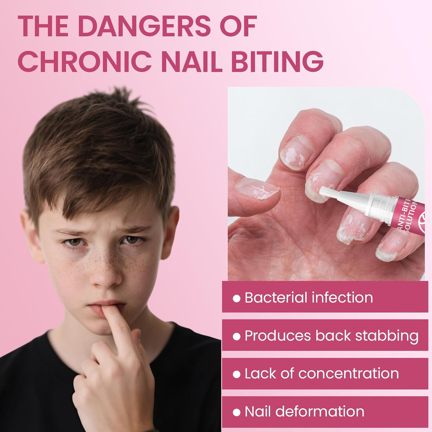 2 Stylos Vernis Amer Anti Ronge Ongles, Stylo Anti-Rongement d'Ongles, Amers pour Enfants - Analyse des détails et conception
