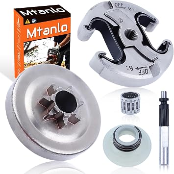 .325" 7T Clutch Sprocket Drum Needle Bearing For Husqvarna 340 345 350 445 450, .325" 7T Clutch Drum, Clutch, Oil Pump, Worm Gear, Needle Bearing