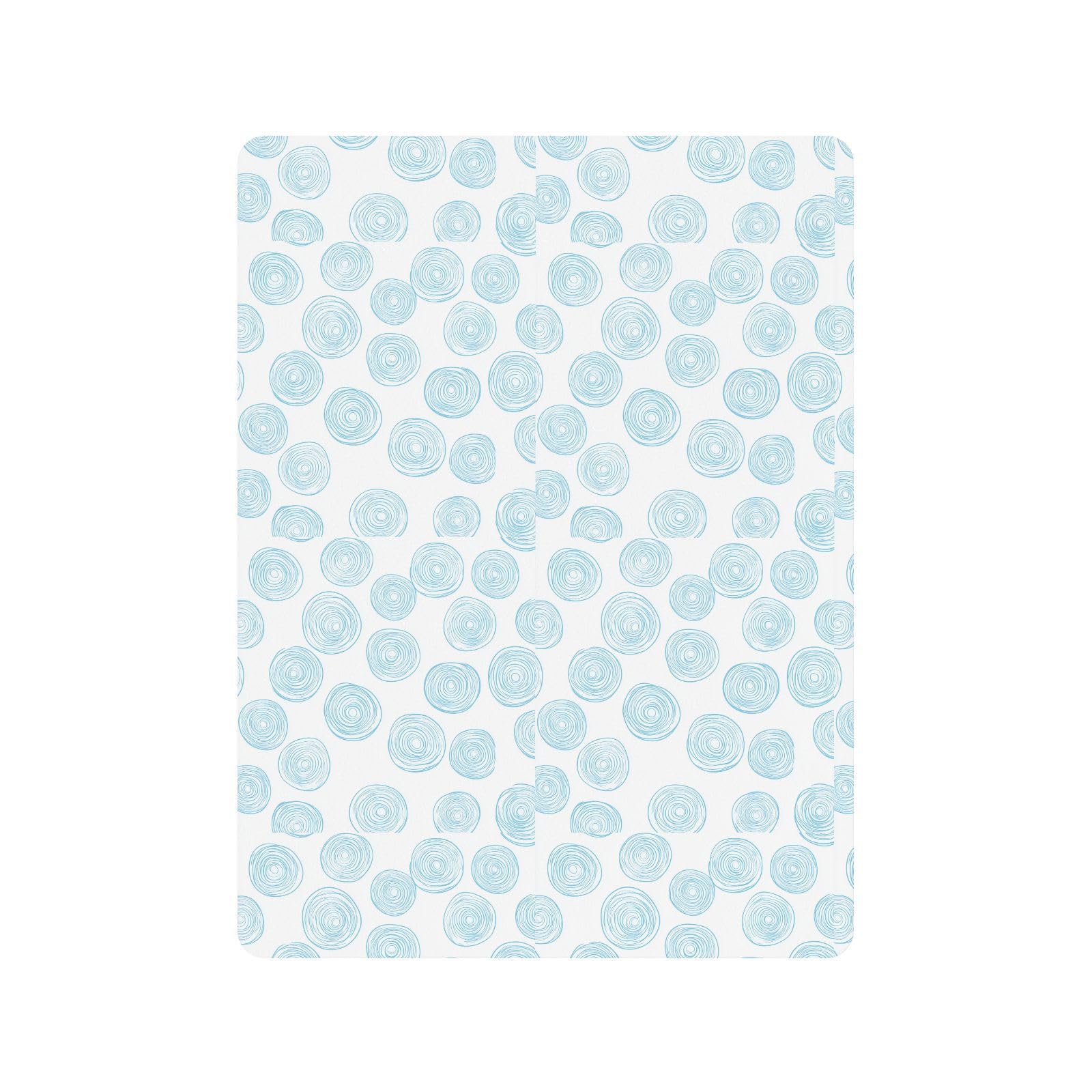 Blu Cartoon Carino Cerchio Lenzuola per Neonati Ragazze Cotone Baby Playard Sheet Morbido Traspirante Bambini Culla Lenzuolo per Nido, 1 Confezione cuna de Acolchonado