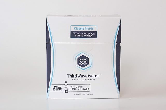Third Wave Water Mineral Enhanced Flavor Optimizing Coffee Brewing Water, Classic Flavor Profile 2 Liter 20 Sticks