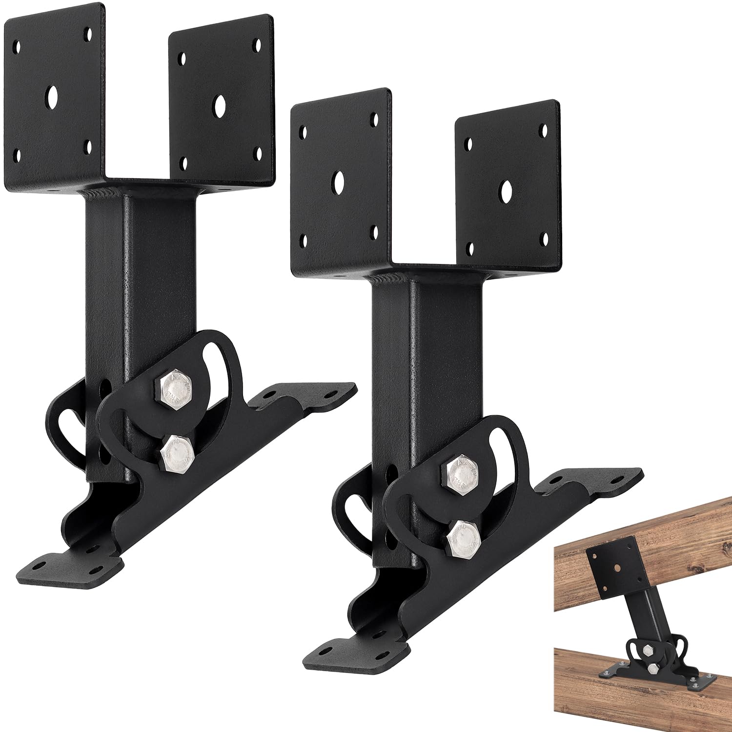 FMhotu Heavy Duty Roof Riser Brackets Kit,Adjustable Angle Pergola - View #14