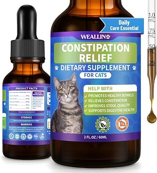Cat Constipation Relief, Promotes Digestive Chicken Flavor Health 60 ml | Cat Constipation Support, Constipation Relief for Cats, Natural Herbal Supplement, 60 ml/2 Fl Oz