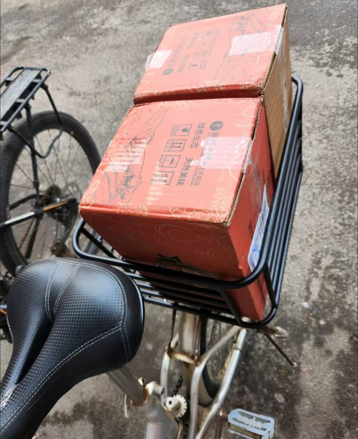 Cestino posteriore universale per bici per animali, trasportino per cani e gatti con fodera rimovibile, cestino portapacchi robusto per animali domestici piccoli e medi e spesa,L