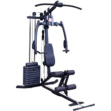 Body-Solid BFMG20 Multi-Station, Commercial Home Gym Machine with Single Weight Stack, Arm & Leg Strength Training Exercise, Weightlifting and Bodybuilding Workout Station, Midnight Black