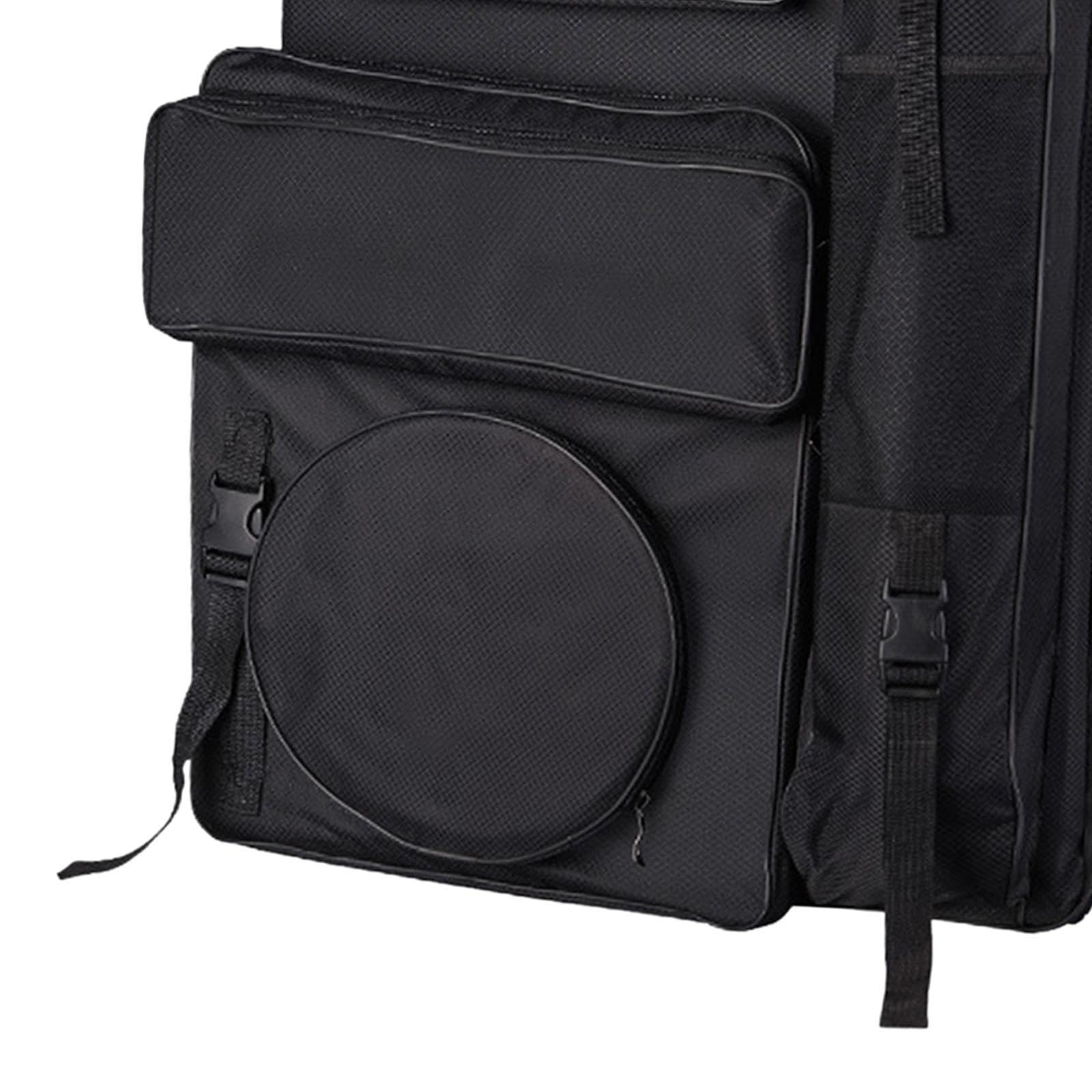 Zaino Artistico Borsa Porta Tavole Disegno Manico E Spallacci Tessuto Durevole Adatta per Viaggi Attività Esterne Studio D'Arte, nero