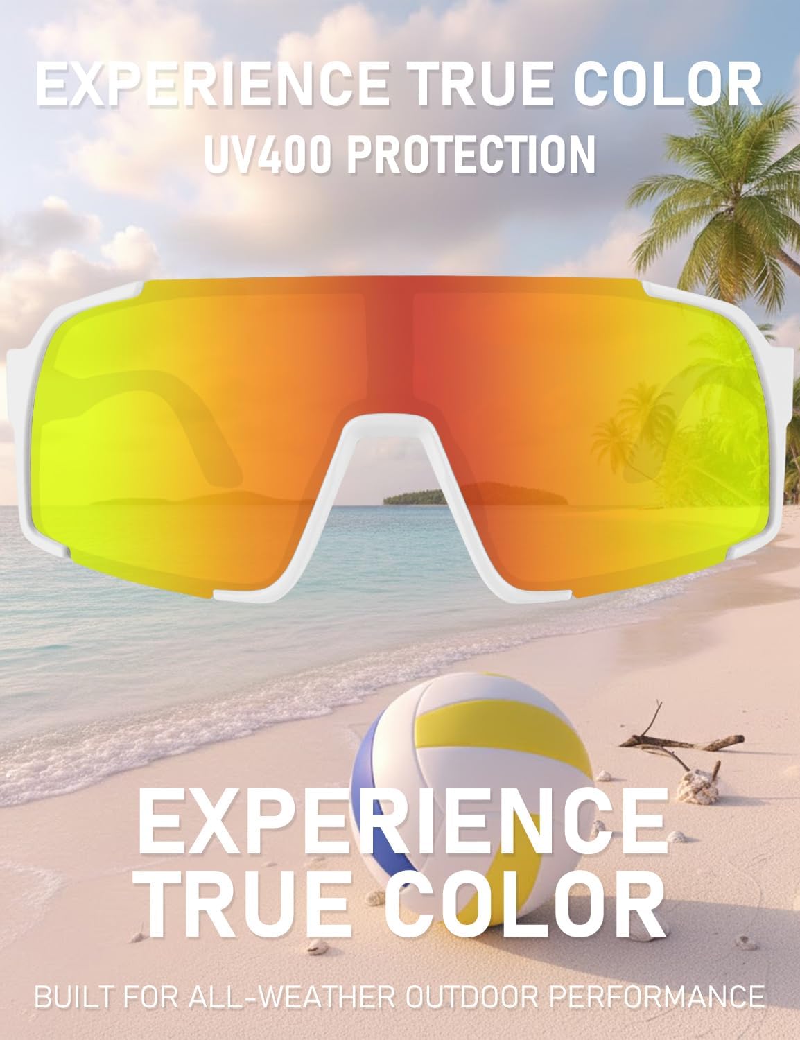 OULAIQI Sports Sunglasses for Men Women,Cycling Glasses UV Protection for Running Softball Volleyball Hiking - Image 7