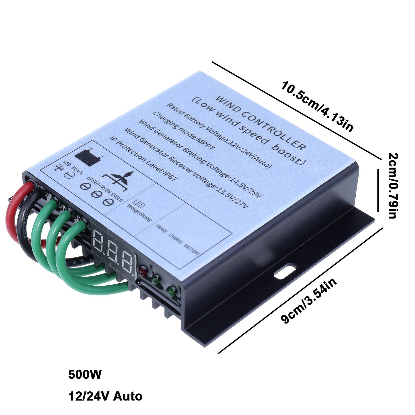 Solarregler 20A 12V/24V AUTO | IP67 Wasserdicht Für Solar & Wind | 100W Maximalleistung Regler