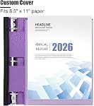 1-inch 3 Binder de sonnerie, 360° Pivotable pliable Linders 3 Poches, housse personnalisable, cales 225 Feuilles, Binder rond flexible pour fournitures scolaires ou de bureau, violet & Vert olive