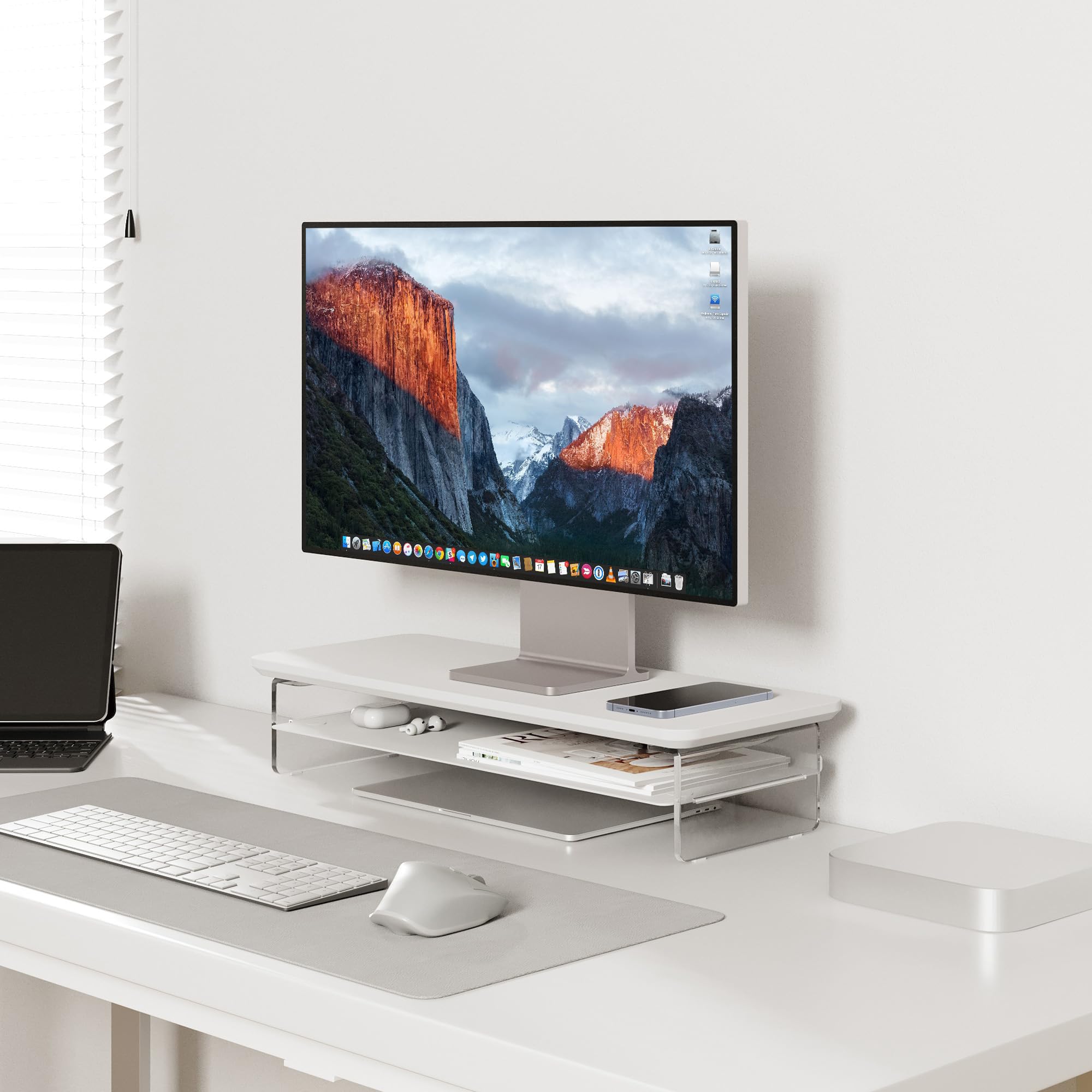 Amazon.co.jp: Fenge モニター台 卓上 机上台 パソコン台 PC 台 机上