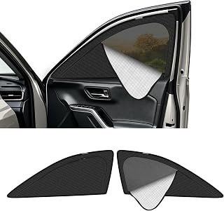 トヨタ RAV4 60系 サンシェード マグネット式 サイド用 2in1一体式 メッシュカーテン 換気 断熱 日除け 日焼け防止 UVカット 遮光カーテン 日差し 紫外線カット 虫よけ 通気 運転席 助手席 アクセサリー カスタム パーツ 2枚