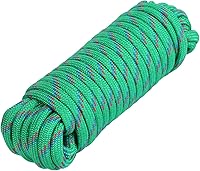 MaxxHaul 50227 3/8" x 50 ft Diamond Braided Rope - Extra Strength Nylon, Sunlight & Weather Resistant, Multicolor Utility Cord
