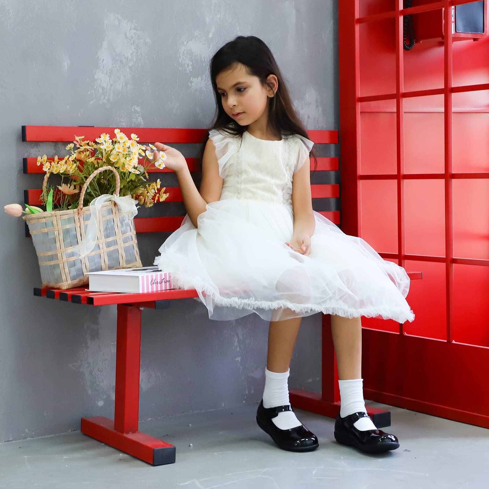 MK MATT KEELY Chaussure Mary Janes Filles Enfants Chaussures Ballerines École Étudiants