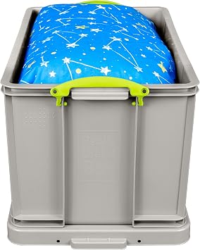 Really Useful Box Plastic Storage 84 Litre Recycled Dove Grey