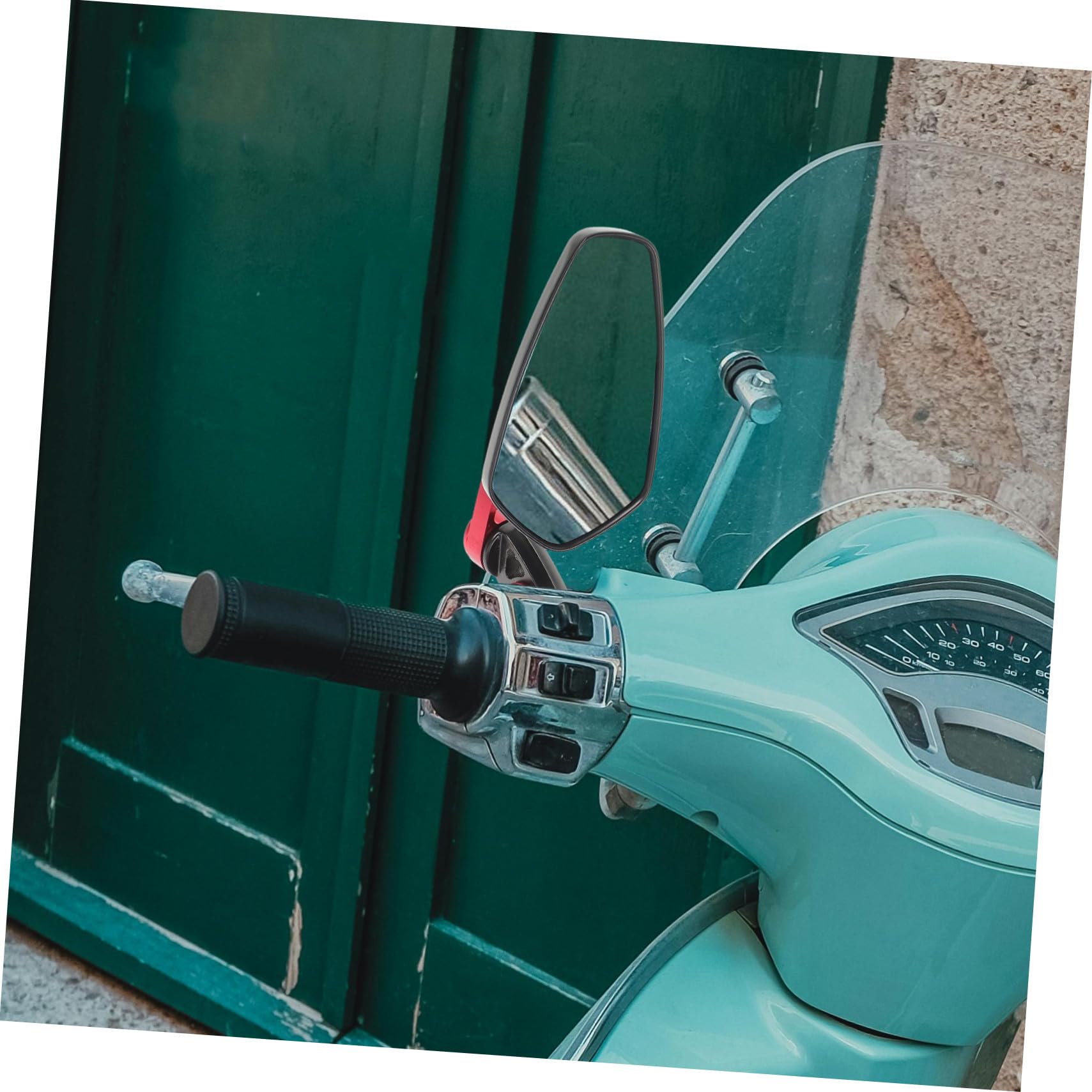 Specchietti Retrovisori Moto Lega di Alluminio Blu | Manubrio 22mm, per Scooter e Motociclette, Angolo Regolabile Design Moderno