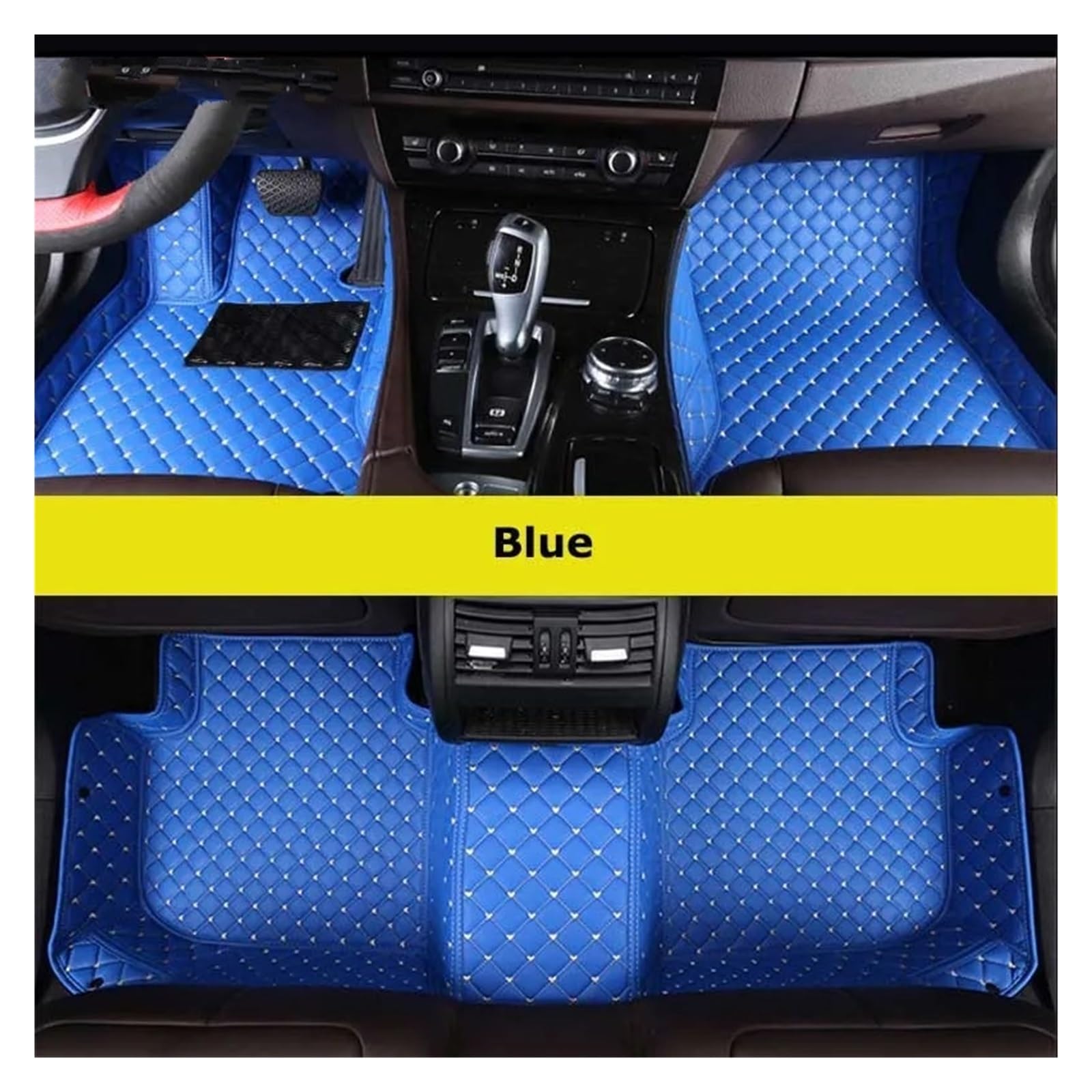 Tapis Sol Voiture Tapis De Sol Auto pour Peugeot 508 Berline 2010-2023 Tapis sur Mesure(Bleu,2010-2018 508)