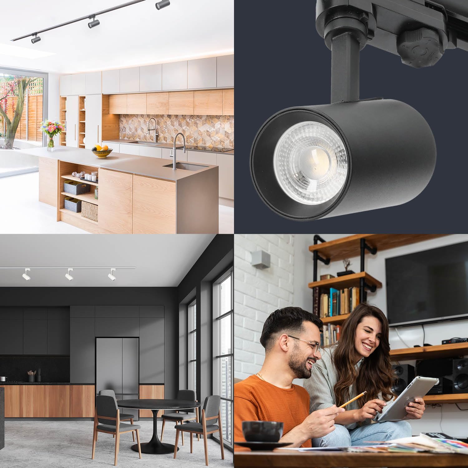 3-Phasen-Schien 2 m SCHWARZz für LED NEXTRACK Komponenten 3-Phasen-Schienen-Set (3-Phasen-Schien 2 m SCHWARZ)