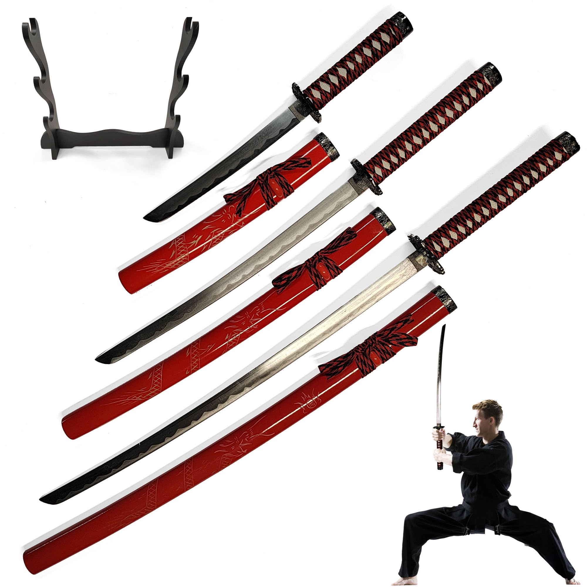 Demon Slayer - Kamado Tanjirou's Schwert, Katana – Kamado Tanjiro Katana Nichirin Sword, Animeschwert für Tanjiro Kostüm
