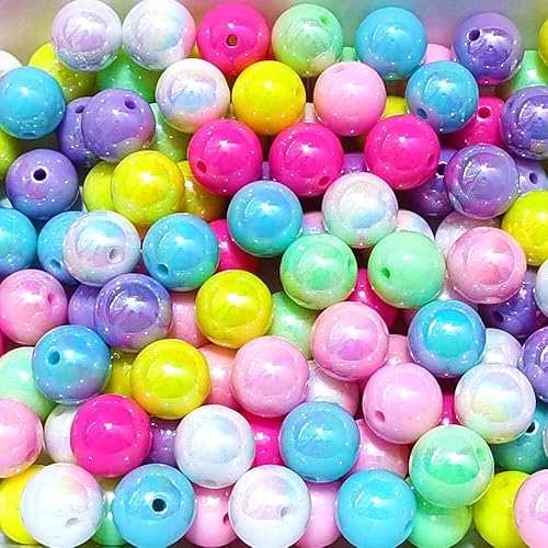 Miniatura 5 de Mixto Lots Brillante AB Color Acrílico Faceted Bead DIY Beading Hairband Pulseras Collar Artesanía Embelishment (colores mezclados-AB Bubblegum)