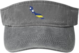 Flag Map of Curaçao Sun Visor Hats for Women Men Sun Hat Sports Golf Caps Baseball Cap