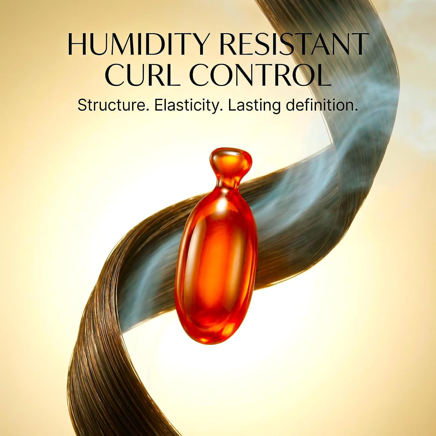 VICE-VERSA CURLS Anti-Frizz Hair Serum Capsules - Vegan Leave-In Hair Oil for Curly, Wavy & Frizzy Hair, Coconut Oil, Avocado, Biotin & Hyaluronic Acid, Color & Heat Protection, 15 Single-Use Capsules