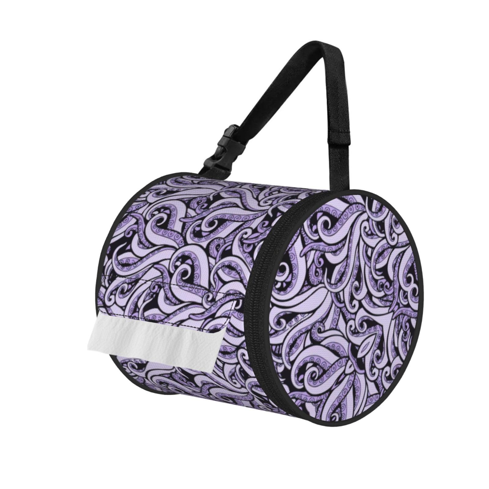 the sea Printed Toilet Paper Holder Bag, Adjustable Strap Roll Paper Organizer for Car Kitchen Outdoor