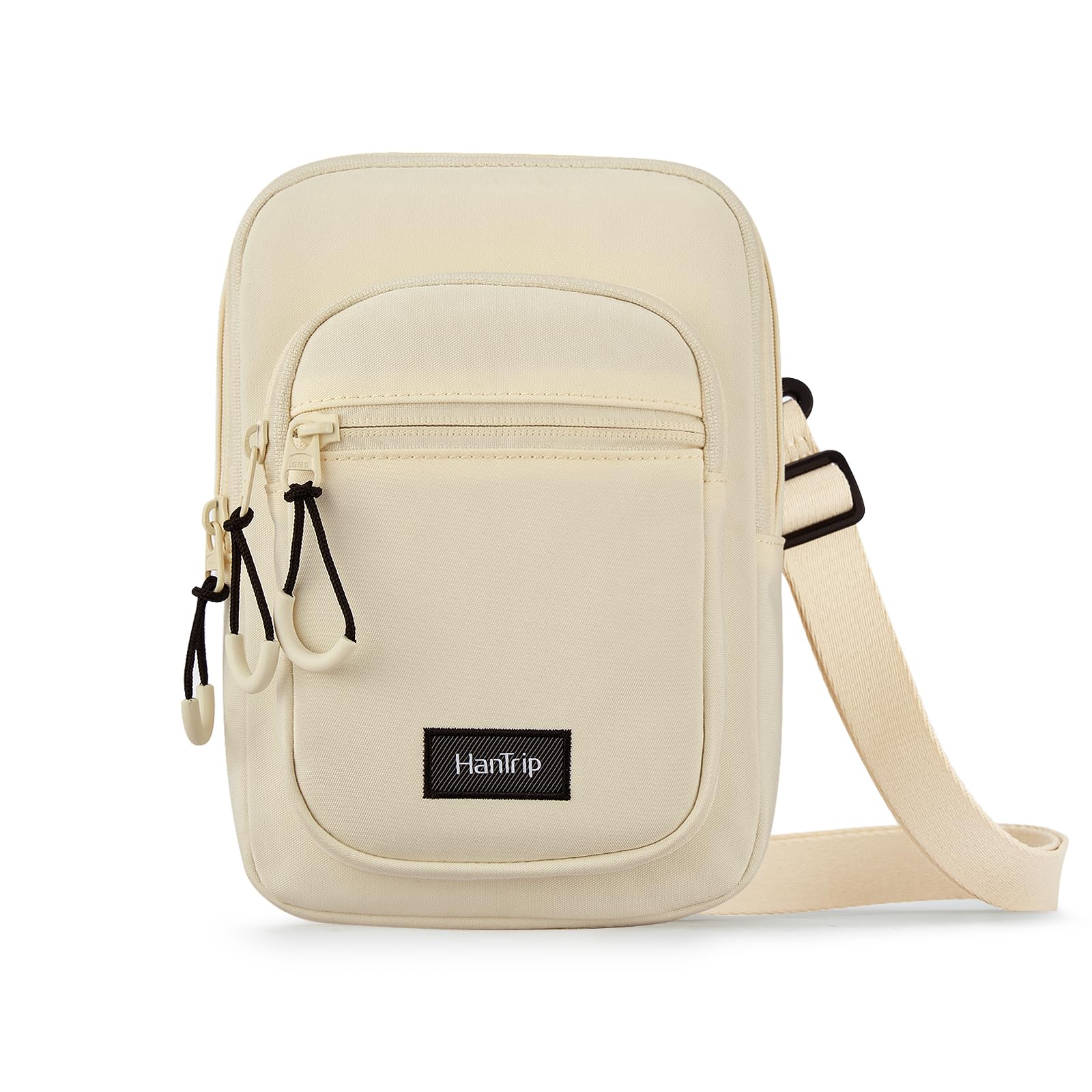 HanTrip Small Crossbody Sling Bags Mini Messenger Bag for Men, Offwhite
