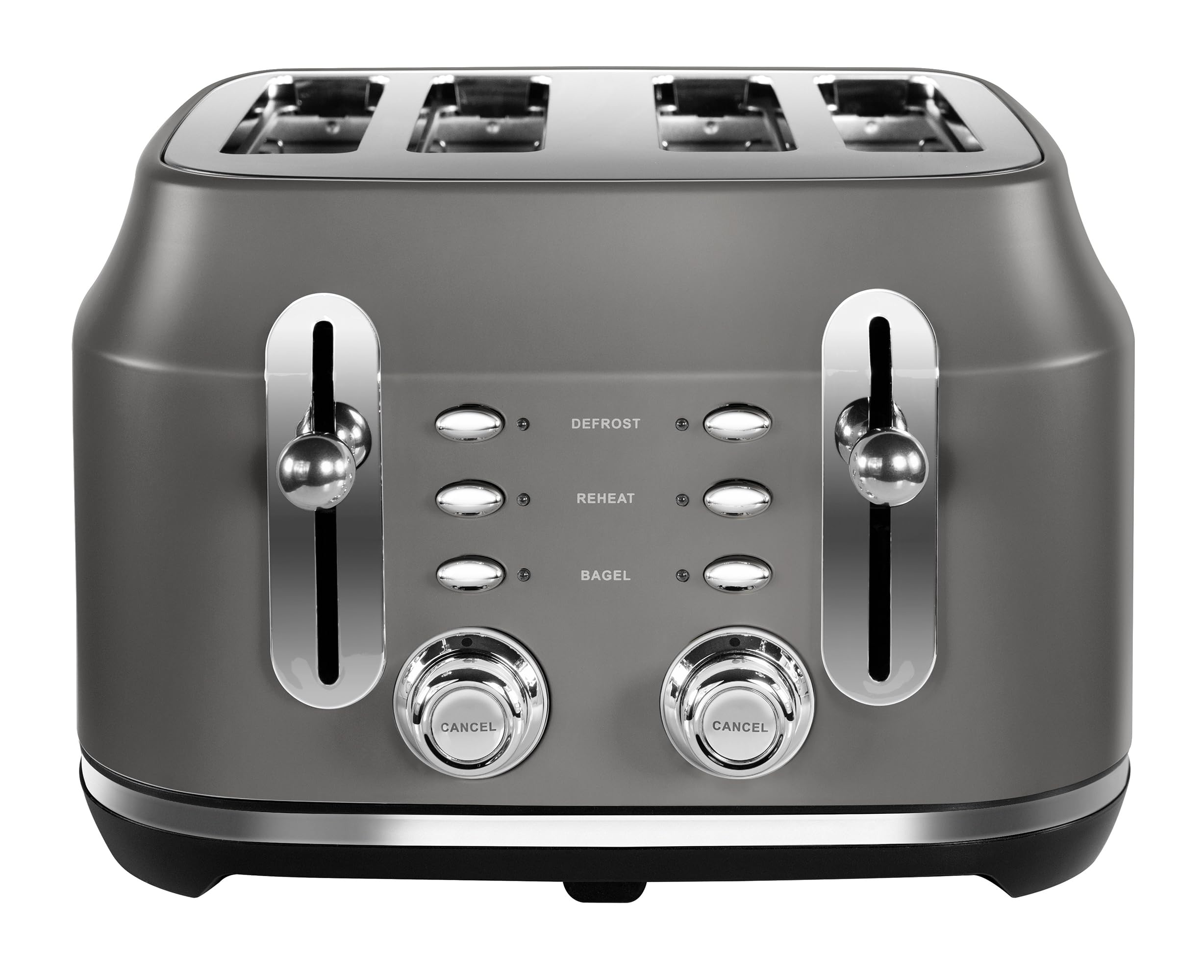 Rangemaster RMCL4S201GY 4 Slice Toaster with Defrost, Cancel and Reheat Functions Removable Crumb Tray and 6 Power Levels Grey 2.1kW-picture-20