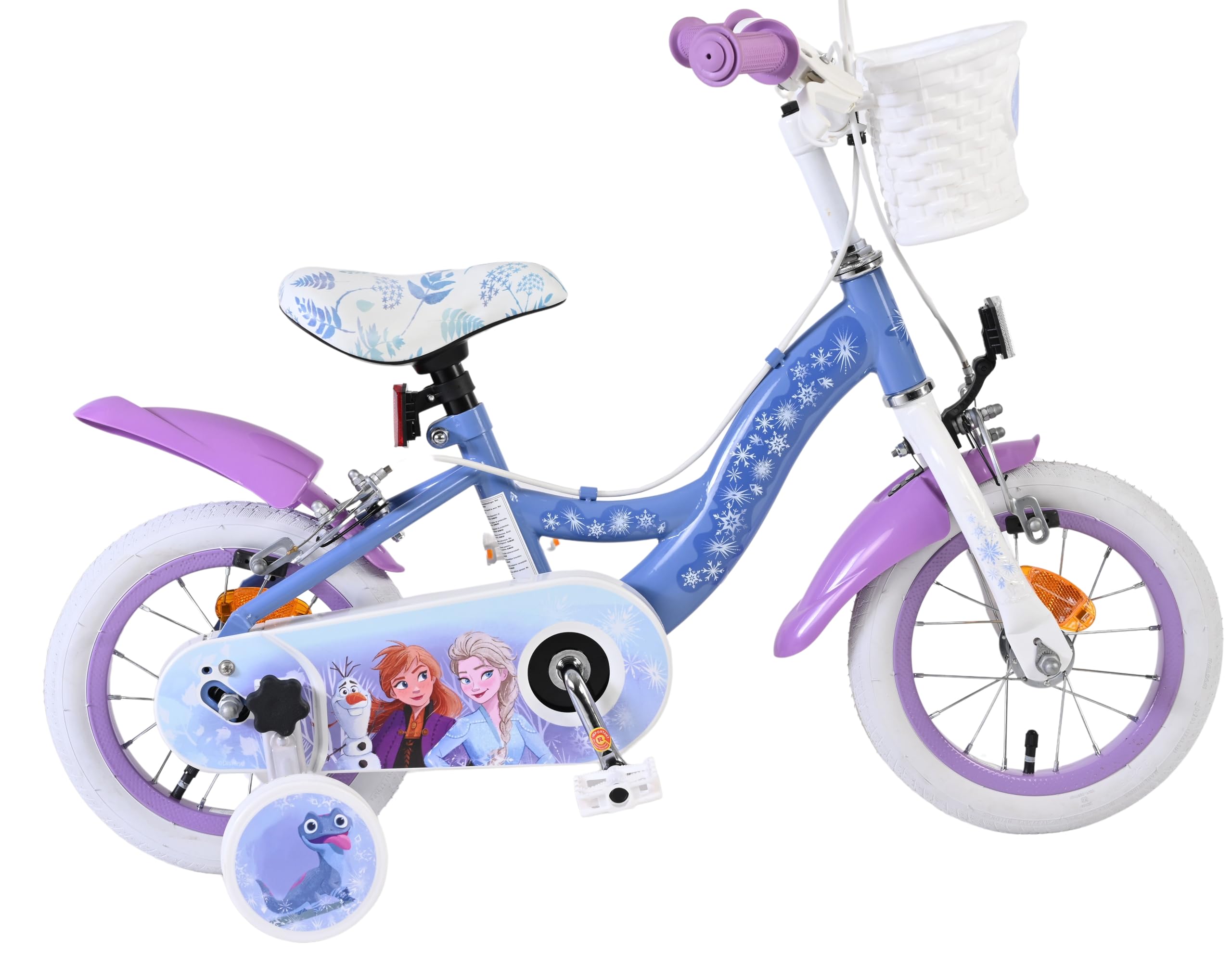 Volare Kinderfahrrad | 3–5 Jahre | Doppelte Handbremse, abnehmbare Stützräder, Pedalreflektoren & Trinkflasche | Verstellbarer Sattel | Geschenk für Mädchen