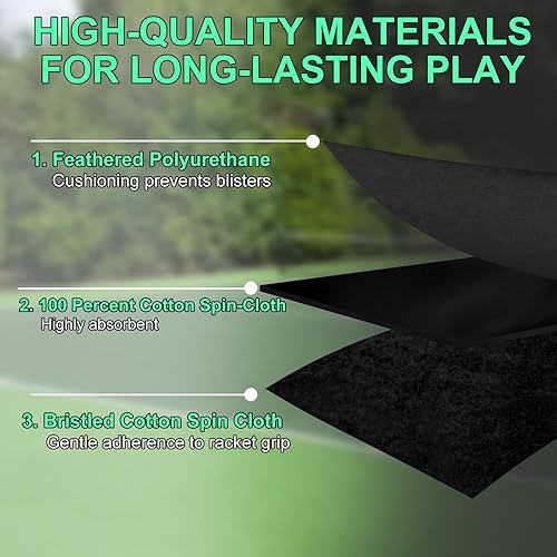 Miniatura 3 de Paquete de 12 cintas de agarre para raqueta de tenis, cinta de agarre antideslizante precortada, absorbente y seca al tacto para